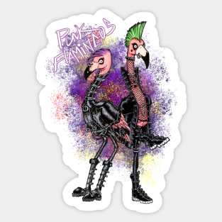 Punk Flamingos Sticker